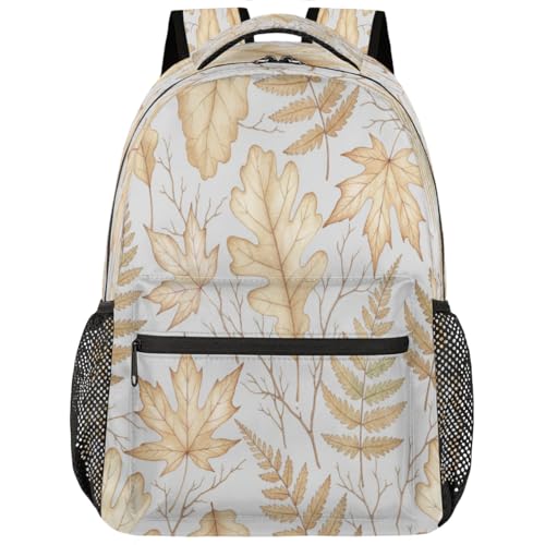 Mochila escolar ligera de hojas de otoño ideal para la universidad y escapadas de viaje
