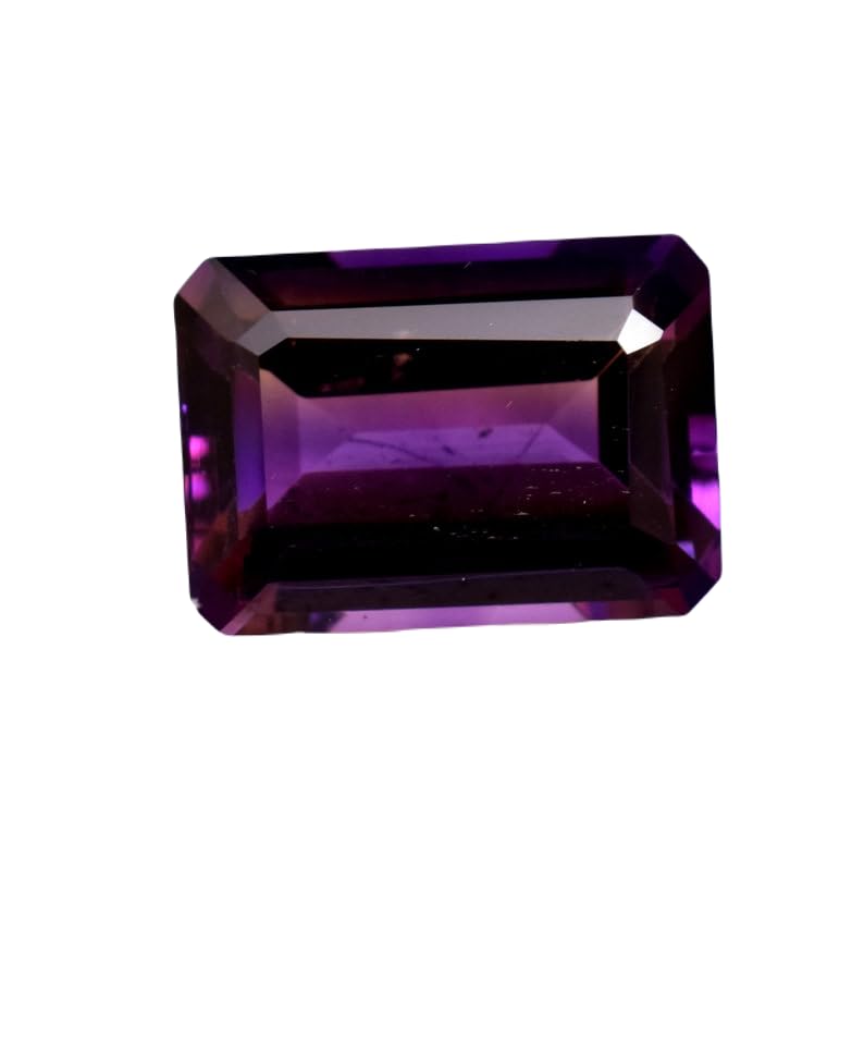 Amétrine bicolore naturelle de 16 mm taillée en émeraude pour création de bijoux uniques