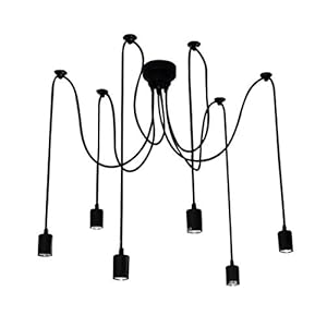E27 Creative kroonluchter antieke DIY kroonluchter 6 koppen lampen vintage industriële plafondlamp hanglamp lamp…