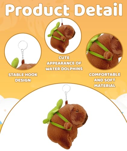 Image of Capybara Keychain, Adorable Animal-Themed Gift, Premium Metal Alloy Keychain, Unique Capybara Design for Keys or Bags, Durable Everyday Accessory (One Piece)