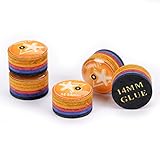 CRICAL Pool Cue Tips 6 Layers Rainbow Billiards Tip (Hardness SX/SS/S/M/MH/H) (Size 11mm/14mm) Pool Cue Tip - 5 Piece