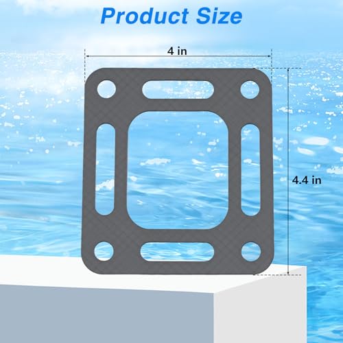 Image of 4 PCS Engine Exhaust Elbow Gaskets Exhaust Riser Gaskets Compatible with MerCruiser V6 & V8 Stern Drive Replace# 18-2849-1 27-818832 27-863726