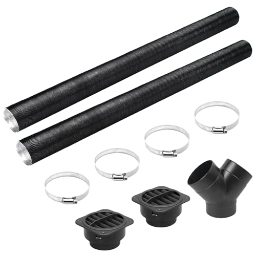 75mm Auto Heizung Rohr Kanal, Diesel Standheizung Zubehör, V-Rohr-Set Heizrohr Autoluftheizer Zubehör, Warmluftauslass Entlüftungsschlauch Clips Set, für Standheizung Luftheizung Dieselheizung