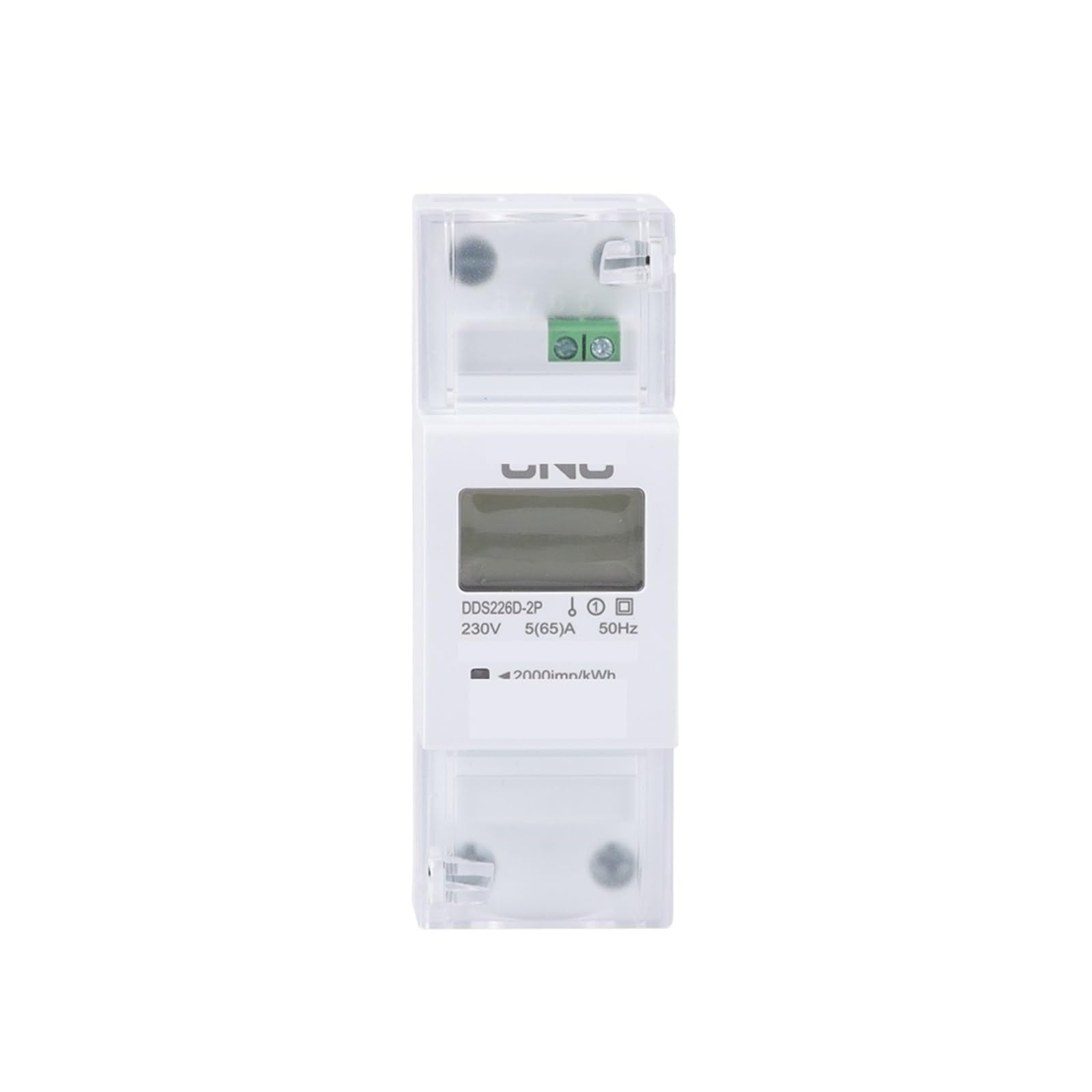 PXQCHAVLN CNC Single-Phase Din-Rail Energy Meter DDS226D-2P LCD 65A 100A 220V 230V 50/60Hz Active
