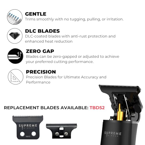 Image of Supreme Trimmer Hair Clipper & Mens Trimmer 2 in 1 | Cordless Beard Trimmer for Barbers or Home use Mens Clippers | STC5030 ST5220 Black