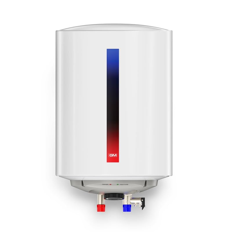 GM Balin 15L Storage Water Heater (Geyser) | Hydrodynamic Technology for Higher Hot Water Output | Energy Efficient |4 star| ISI Marked – White