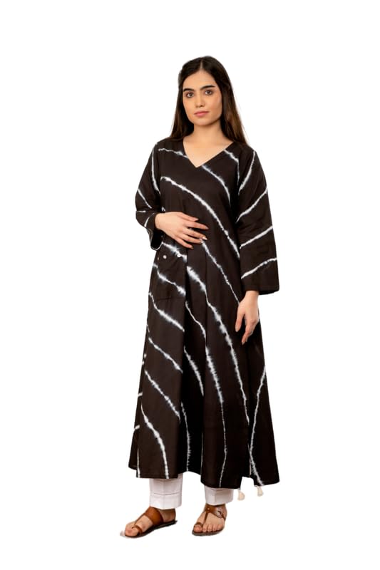 TANYA BERRY Cotton Lehariya Kurta Elegant Women's Kurta Set with Dupatta - Traditional Indian Ethnic Wear, Perfect for Festivals, Weddings, 1