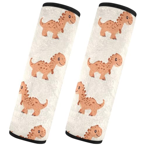 Seat Belt Covers 2 Pack Baby Dinosaurs Car Seat Strap Covers Super Soft Cute Car Seat Neck Cover for Boys Girls Adults Babies M
