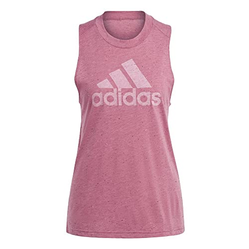 Adidas Women's Future Icon Winners 3.0 Tank Top Shirt, Pink Strata Melange/White, M