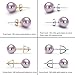 Japanese Freshwater Cultured Pearl Earrings Stud AAA Graded 6mm Lavender Stud Earrings for Women with Sterling Silver Settings and Jewelry Gift Box - Orien Jewelry