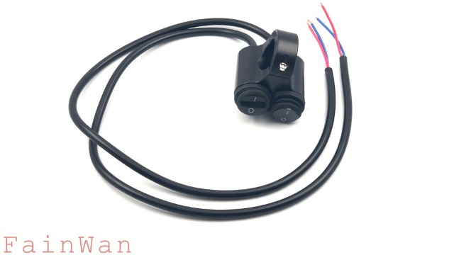 Image of FainWan 12v 5A Motorcycle ATV Bike 7 /8 inch 22mm Handlebar Dual Control Multifunctional Headlight Waterproof Switch Dangerous Brake Fog Light 2 in 1 Switch (Black)