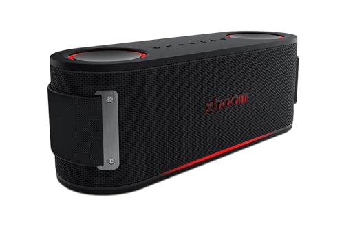 LG xboom Bounce, Enceinte Bluetooth sans Fil, Mini Enceinte Bluetooth, Étanchéité IP67, Autonomie de 30h,Compatible avec (Google, Siri, Alexa)