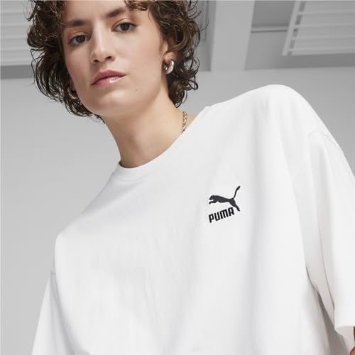 Image of PUMA Mens Better Classics Oversized Logo Crew Neck Short Sleeve Casual Tops Casual