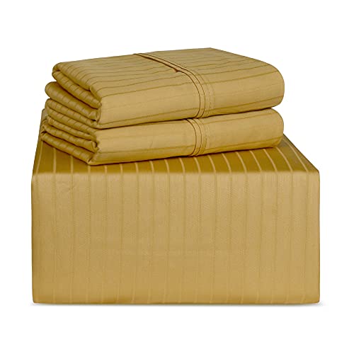 Trident Queen 100% Cotton Sateen Bed Sheets 4-Piece Set Bedding Sheets And Pillowcases - Superior Softness-16 Inch Deep Pocket, Easy Care, Luxury Hotel Sheets - Fall Leaf #TOP7