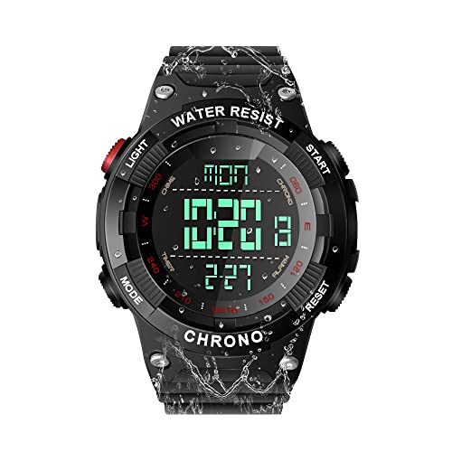ILAME 10 ATM Waterproof Sports Wristwatch for Swimming and Diving with Multiple Functions of Alarm Clock, Chronograph