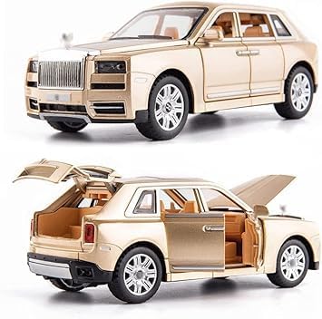 Image of Rolls-Royce Cullinan 1:32 Diecast Model Car - Metal Collectible SUV with Realistic Details, Pull-Back Action, Lights & Sounds, Gift for Kids & Adults (Colour as a per Stock)