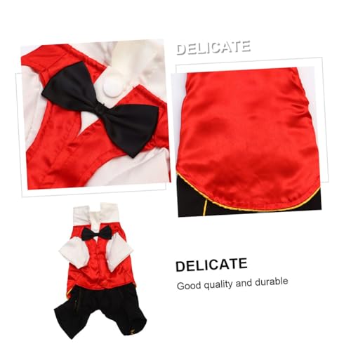 Disfraz de vampiro para perro POPETPOP rojo talla L miniatura 2