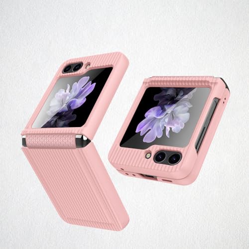 Étui chaîne rose pour Samsung Galaxy Z Flip 5 coque antichoc PC souple