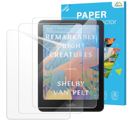 MoKo 1PC Anti-Glare and 2PCS Tempered Glass Screen Protector for 7'' Kindle Paperwhite 12th Generation 2024 and Kindle Colorsoft 2024 & 2025, Boox Go 7, Kobo Libra, 9H Anti-Bubble & Scratch HD Clear