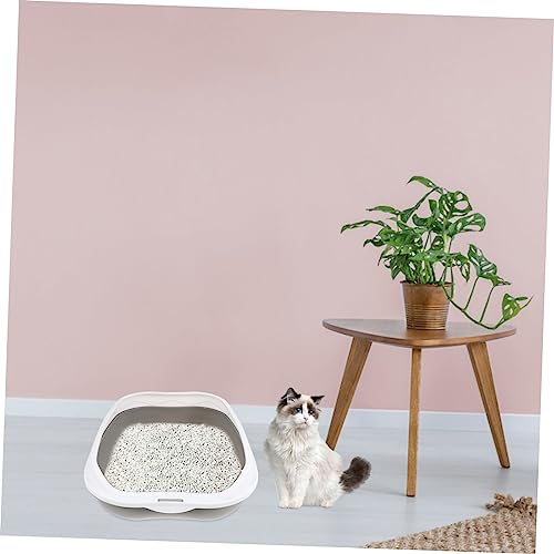 VANZACK 3 Partidas Caixa Areia Para Gatos Banheiro Gato Comadre Elevatório Semi Fechado Caixa Areia