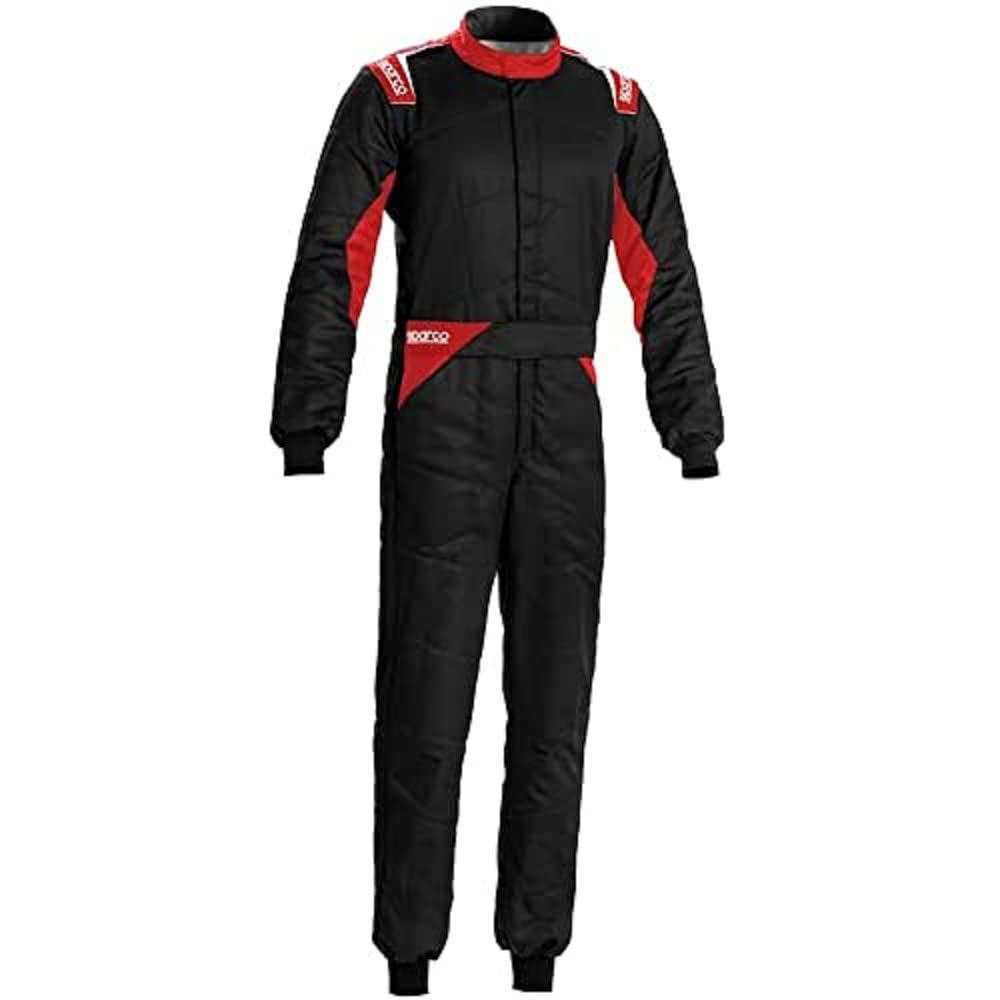 Sparco Men's Suit (Black/Red, Medium)
