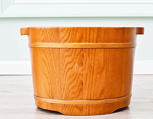 Spa de pies de madera sólido con masaje miniatura 4