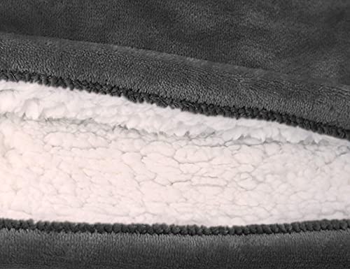 Marquess Electric Blanket Queen Size, Sherpa Flannel Heated Blanket With Dual Control, 10 Heat Settings, Automatic Shut Off Adjustable, Machine Washable (Grey, Queen) #TOP7
