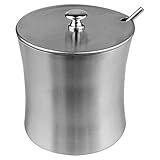 MyLifeUNIT Stainless Steel Sugar Bowl with Lid and Spoon Set