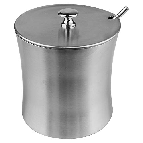 MyLifeUNIT Stainless Steel Sugar Bowl with Lid and Spoon Set