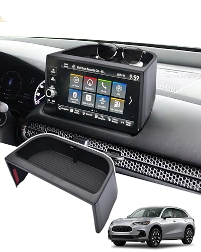 JJMY Dashboard Organizer Tray for Honda HRV 2023 2024 2025 2026 Accessories Center Console Storage Box Fits 7 & 9 Screen Sunglasses Holder Non-Slip HRV Accessories