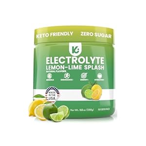 Keppi Electrolytes Powder â Lemon Lime Flavor 50 Servings â No Sugar Hydration Supplement with Potassium, Magnesium, Sodium â Keto, Vegan, Fasting-Friendly, Zero Calorie Electrolyte Drink