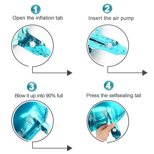 Blue Number 19 Balloon 40 inch, 19 Number Balloons, 19th Blue Birthday Decorations for Girls Boys Kids, 19 Year Old Girls Boys Blue Party Supplies - 7