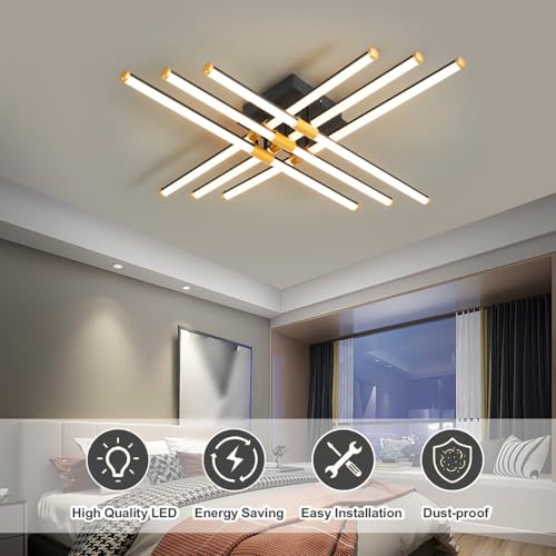 Plafonnier LED avec télécommande pour chambre et salon moderne minimaliste