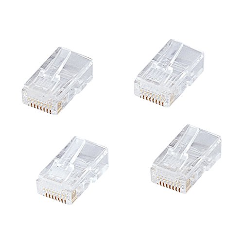 Sanwa Supply ADT-RJ45-100LN RJ-45 Connectors for CAT5e Single Wire 100 Pieces