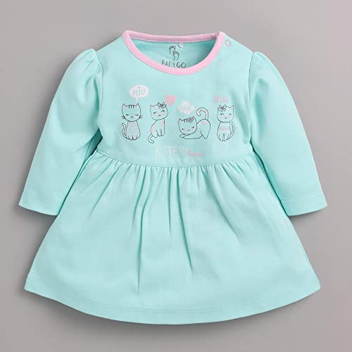 Image of BABY GO Full Sleeve Regular Round Neck A Line Frocks for Baby Girls (Pack of 2)