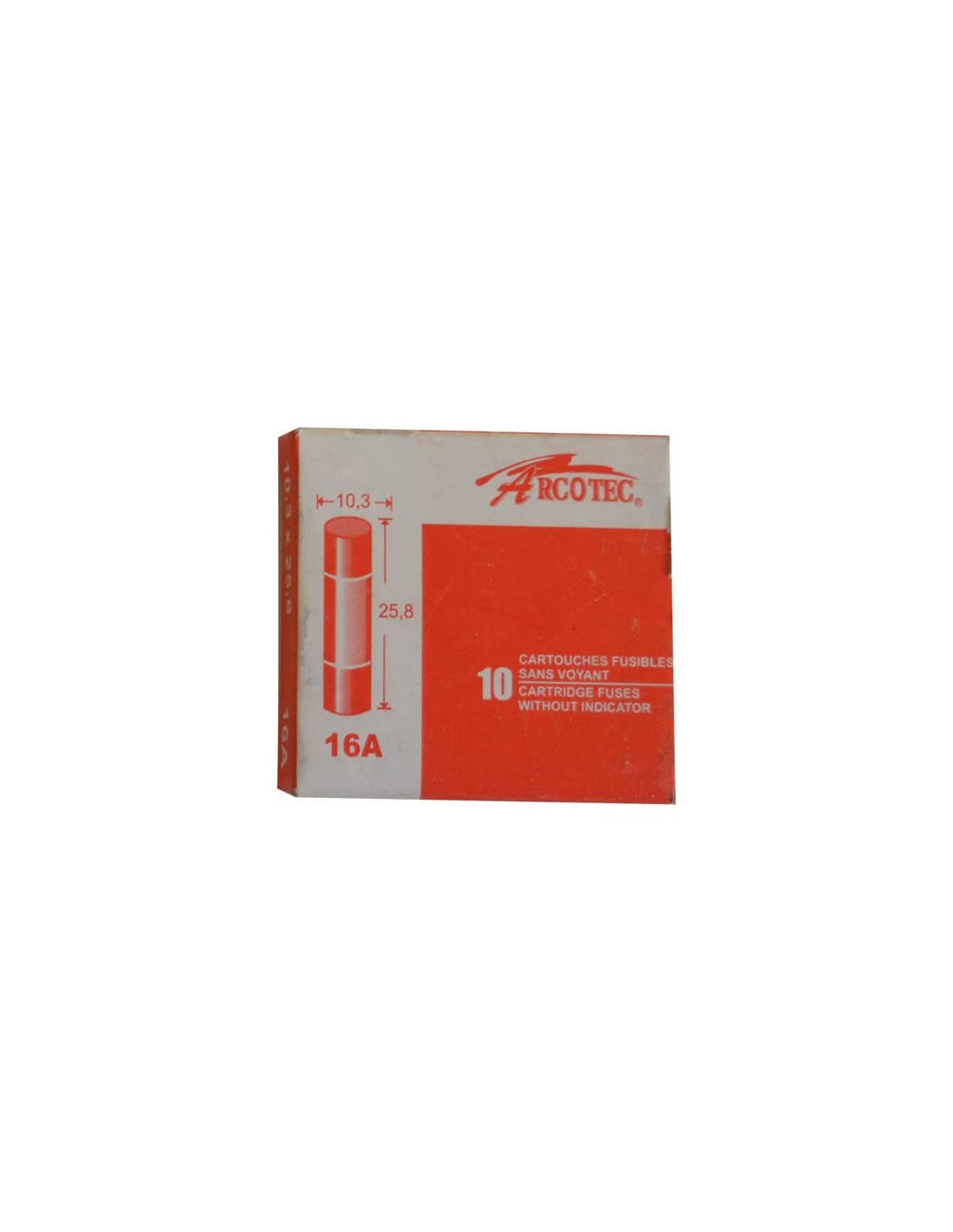 Fusibles 16 A 10,3 x 25,8 mm Boîte de 10