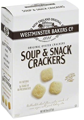 Westminster Bakers Company, Square Hearty Crackers and Soup & Snack Crackers, 6-8 Ounce Box (Pack of 4) - with Make Your Day Bag Clip
