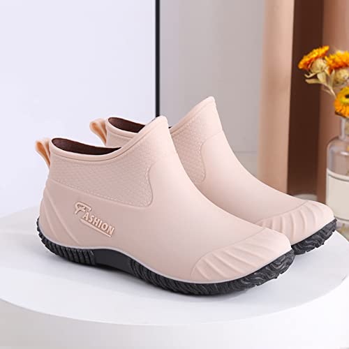 Lainuyoah Botas de chuva de panturrilha larga para mulheres, plus size, para trabalho, jardim, borra