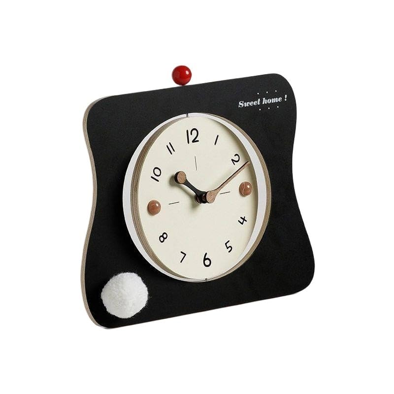 Décorative Horloge de Bureau Moderne for Chambre d'étude – Ornement élégant for la décoration Maison pour Bureau Chambre Table(Noir)