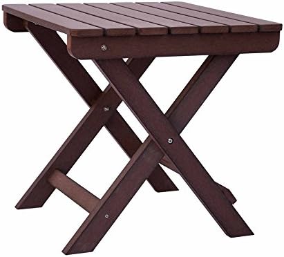 Shine Company 7109CB Folding Side Table, Chateau Brown