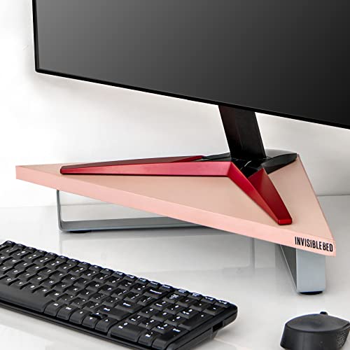 Image of INVISIBLE BED Wood Monitor Riser Stand, Computer Riser, Multi Color