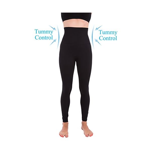 Homma-Premium-Thick-High-Waist-Tummy-Compression-Slimming-Leggings Homma Activewear Thick High Waist Tummy Compression Pants Slimming Body Yoga Leggings Postpartum Pants Black L