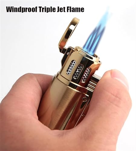 Encendedor de triple llama ajustable y resistente al viento para barbacoas 3