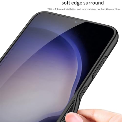 Image of TechTrendz Magnetic Suction Rotating Wireless Charging Bracket Anti-Fall Leather Case for Samsung Galaxy S25 (Brown)