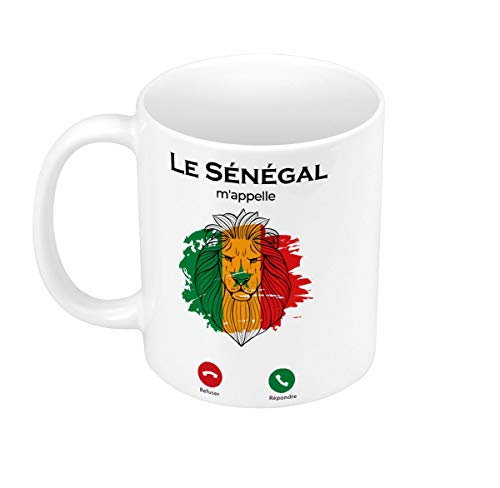 Mug Céramique Le Sénégal M'Appelle Voyage Lion Afrique
