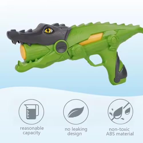 Image of Storio Holi Pichkari Water Gun Toy for Kids Super Power Water Cannon Crocodile-Shaped Water Blaster Pump-Action Water Gun for Summer Games
