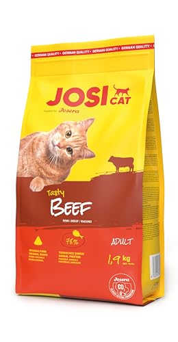 JosiCat Tasty Beef, 1,9 kg, Comida Seca Premium para Gatos Adultos, Alimento para Gatos, Powered by Josera, 1 Unidad
