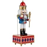Caja de música de Navidad, cascanueces de madera, caja de música, decoración para Navidad, accesorio para el hogar para repisa de chimenea