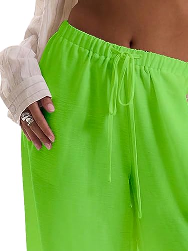 Image of RoseSeek Women's Beach Cover Ups Wide Leg Loose Linen Pants Swimsuit Coverup Summer Vacation Outfits 2026