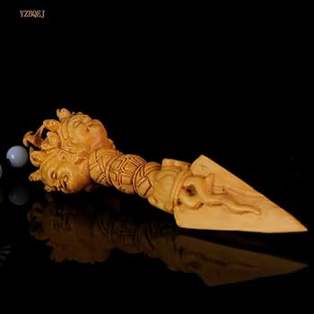 【修縁堂】チベット仏教法器 大元憤怒五鈷杵 金剛杵 密教法具 真鍮製 12cm チベット密教法具ドルジェ（金剛杵・五鈷杵・ヴァジュラ